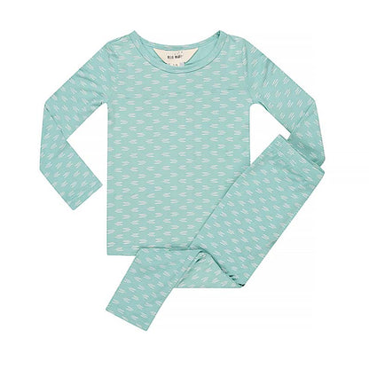 Bamboo Kids Pyjama Aqua Tides Print