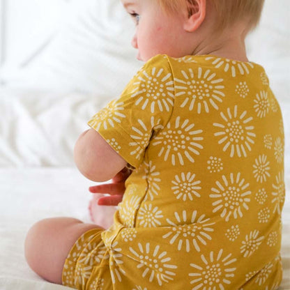 Bamboo Baby Romper Honey Spring Print