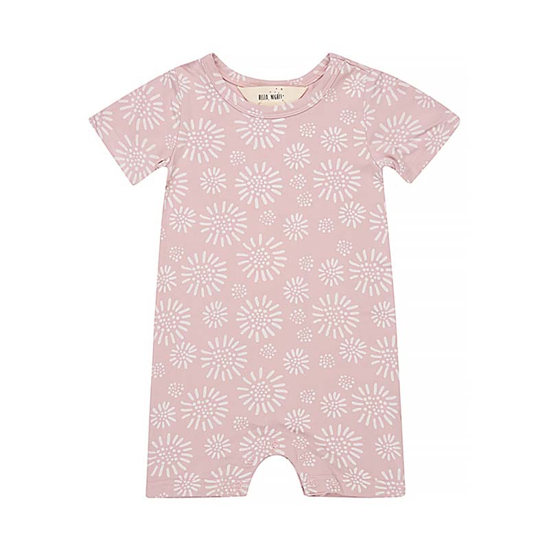 Bamboo Baby Romper Lilac Spring Print