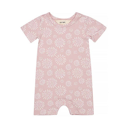 Bamboo Baby Romper Lilac Spring Print