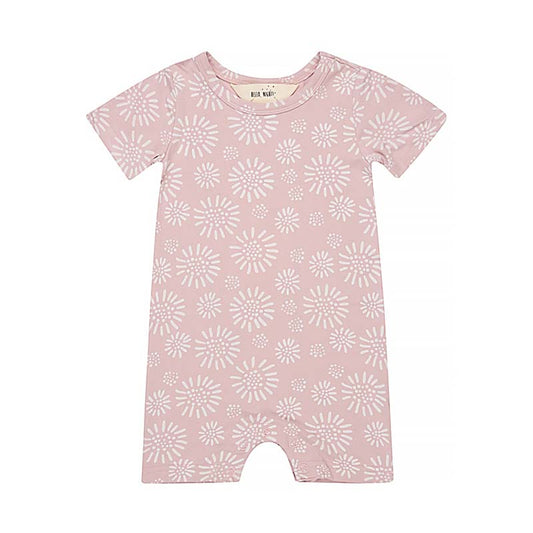 Bamboo Baby Romper Lilac Spring Print