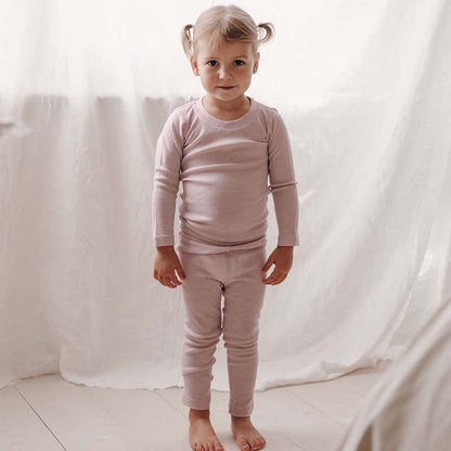 Basics Merino Wool Pyjama Set 2-Pack Lilac/Mulberry