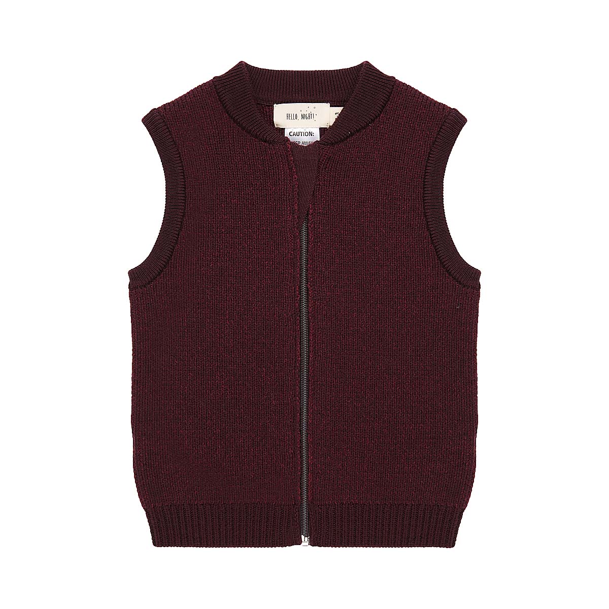 Merino Knitted Body Warming Vest Mulberry