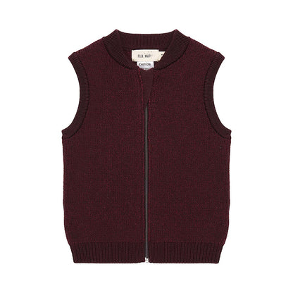 Merino Knitted Body Warming Vest Mulberry