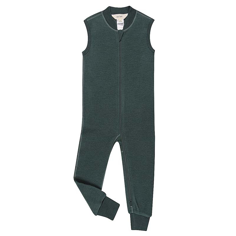 Merino Fleece Sleepsuit Sleeveless Ocean Green