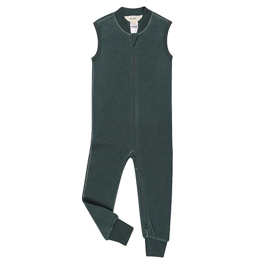 Merino Fleece Sleepsuit Sleeveless Ocean Green