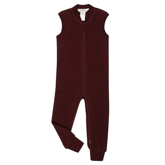 Merino Fleece Sleepsuit Sleeveless Plum