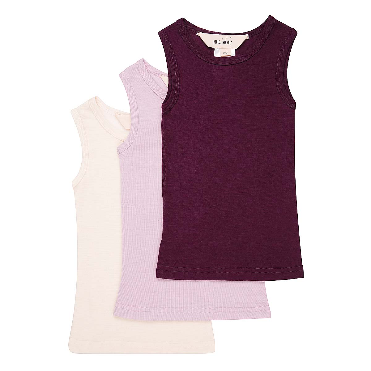 Basics Merino Wool Singlet 3-Pack Mulberry