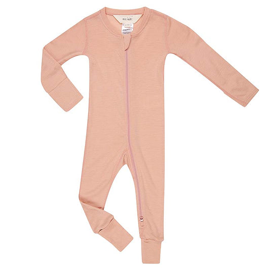 Basics Merino Wool Onesie Salmon