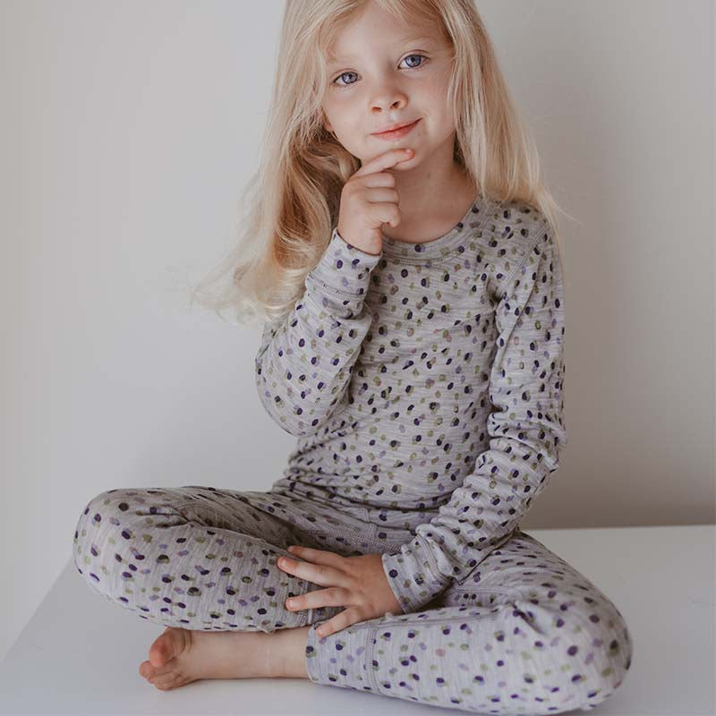 Merino Wool Layer Set Pyjamas Scatter Print