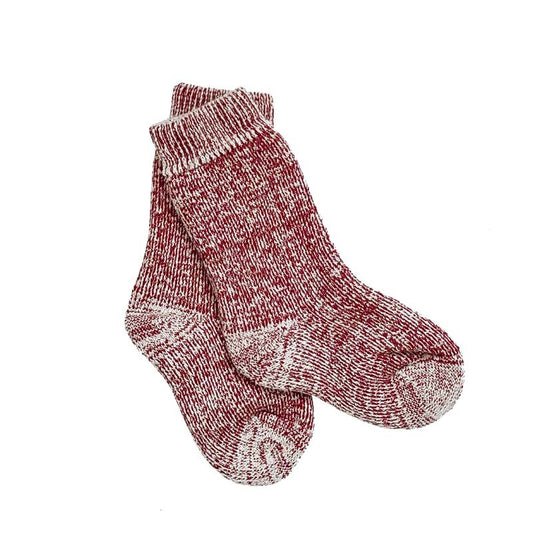 Merino Wool Kid's Sleep Socks Berry Marle