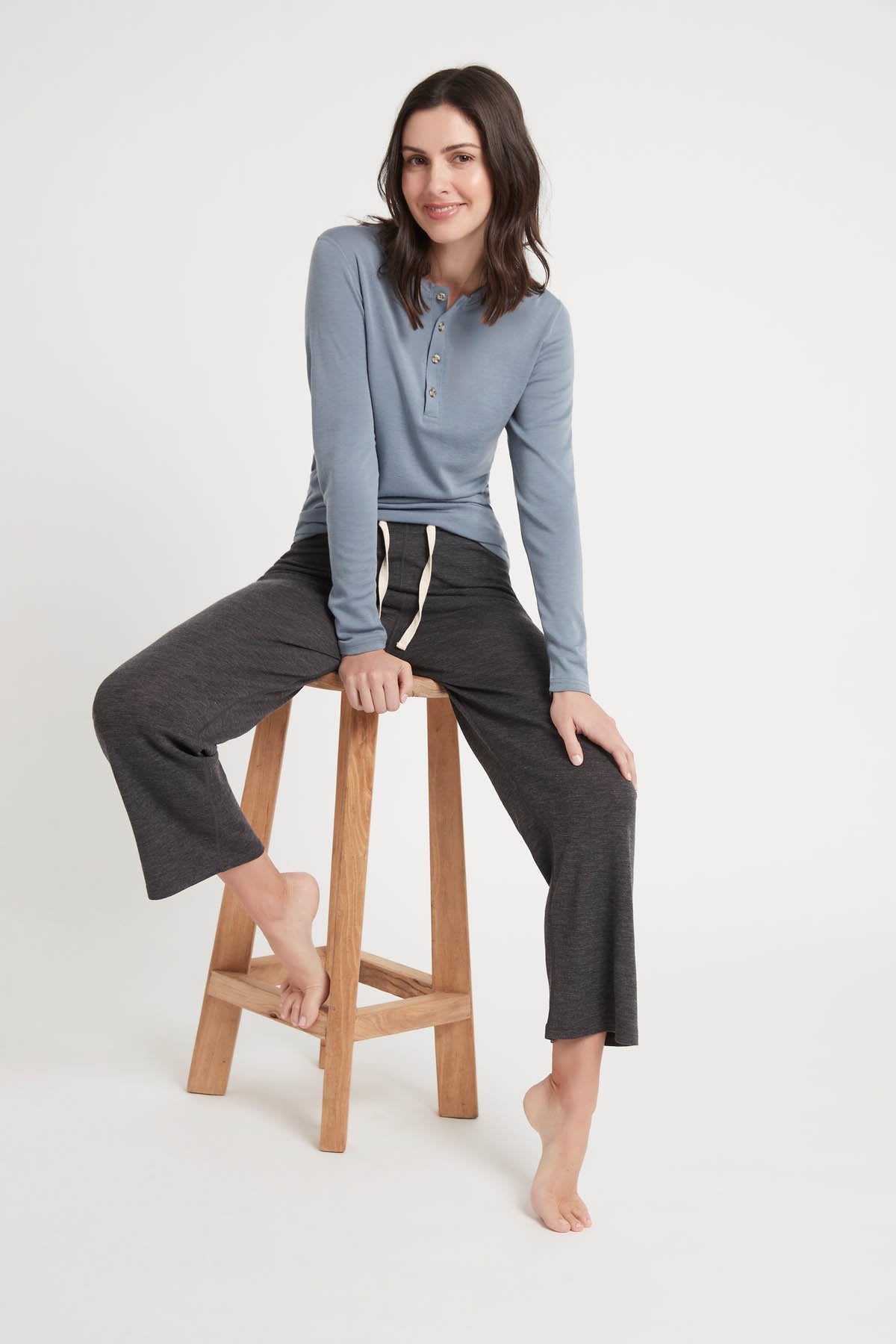 Women's Merino Lounge Pants Charcoal Marle