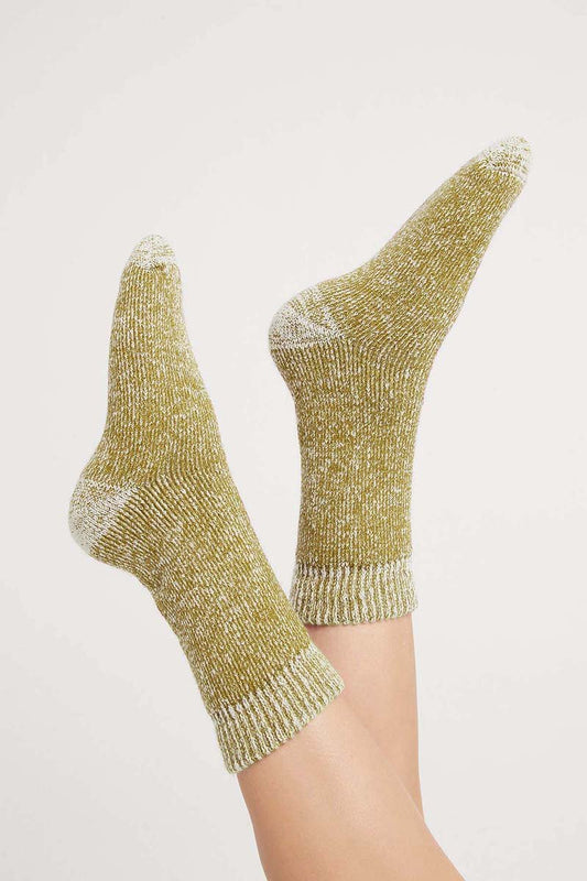 Women's Merino Sleep Socks Citron