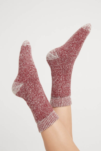 Women's Merino Sleep Socks Berry Marle