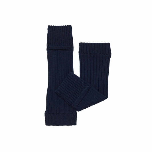 Merino Knitted Baby Arm Warmers Indigo