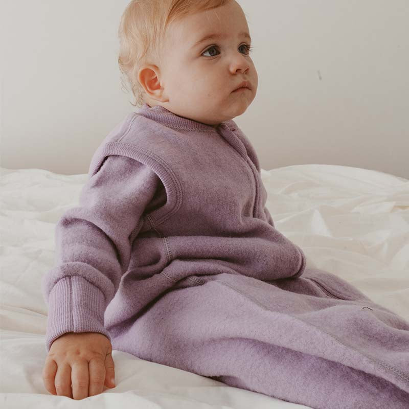 Merino Fleece Baby Sleeping Bag Lavender