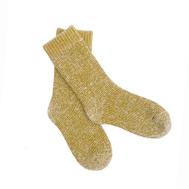 Merino Wool Kid's Sleep Socks Citron