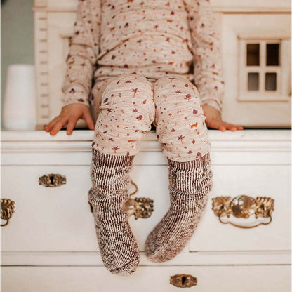 Merino Wool Kid's Sleep Socks Eggplant