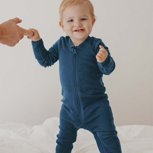 Basics Merino Wool Onesie Deep Water