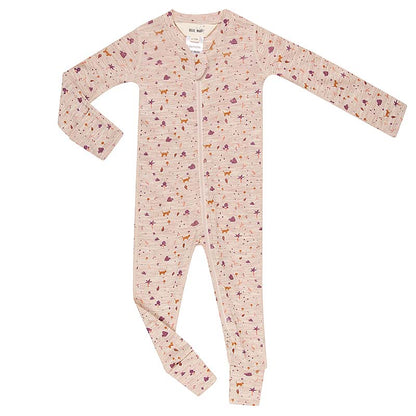 Basics Merino Wool Onesie Forest Print Clay Marle