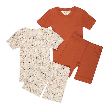 Merino Short Sleeve Set 2-Pack Terracotta/Multi Print