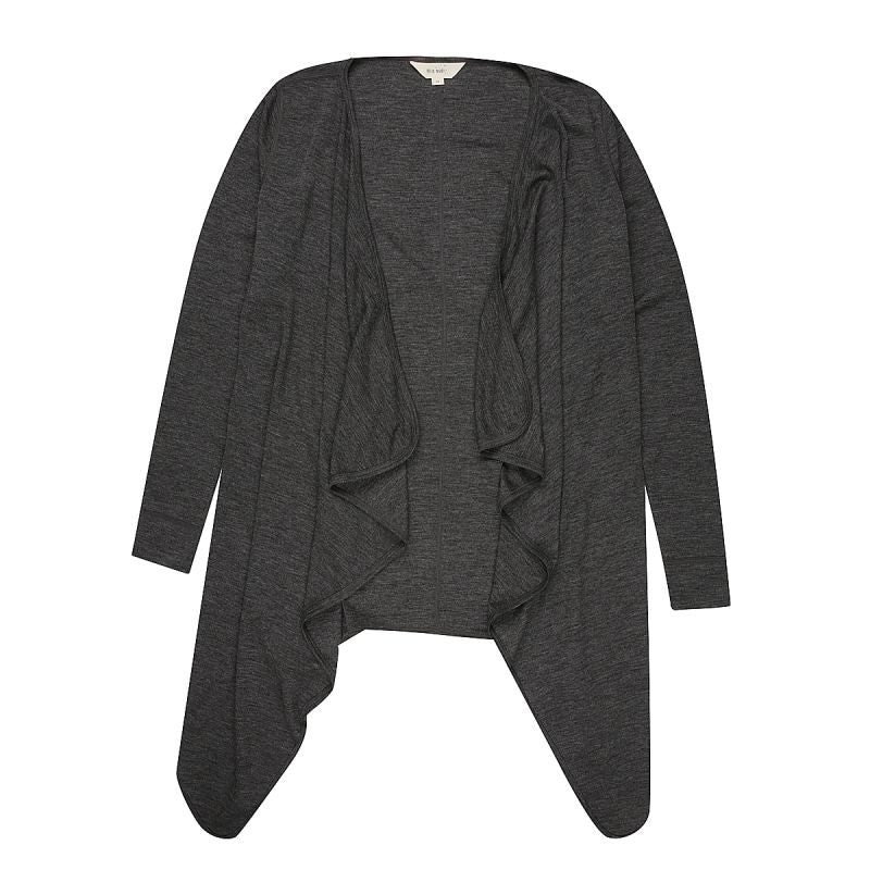 Women's Merino Drape Cardigan Charcoal Marle