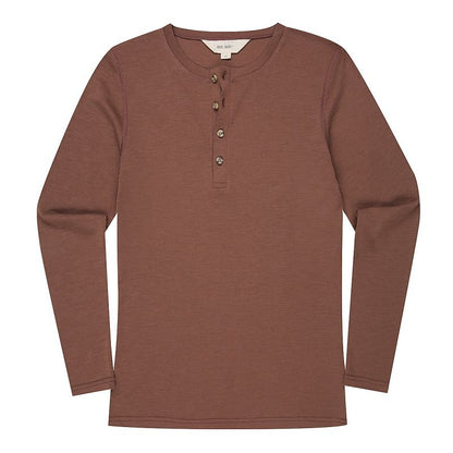 Women's Merino Button Long Sleeve Fig