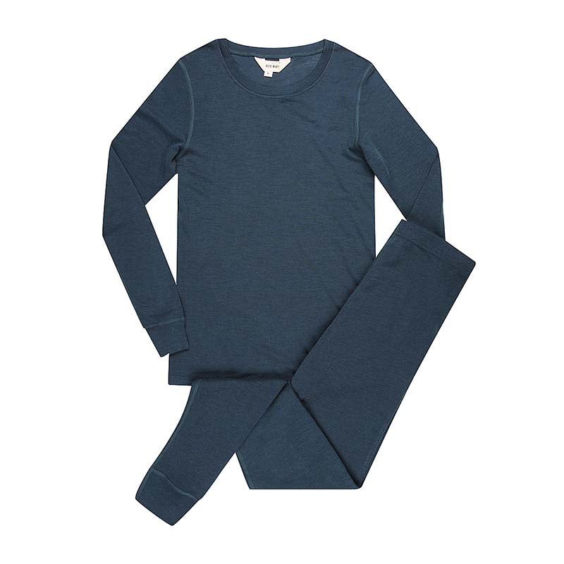 Women's Merino Layer Set Pyjamas Deep Water