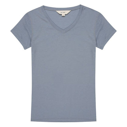 Women's Merino V-neck Dusty Blue