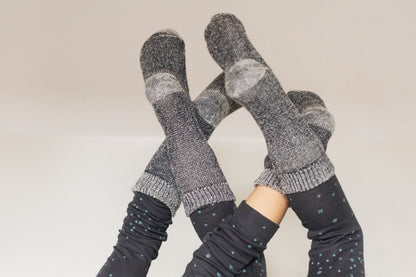 Merino Wool Kid's Sleep Socks Indigo Marle